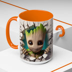Baby Groot "Break Through" Accent Coffee Mug — Cute Guardians of the Galaxy Pop Art Gift (11/15 oz)