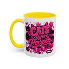 Cats Before People Coffee Mug — Pink Cat Lover Gift (11/15oz)