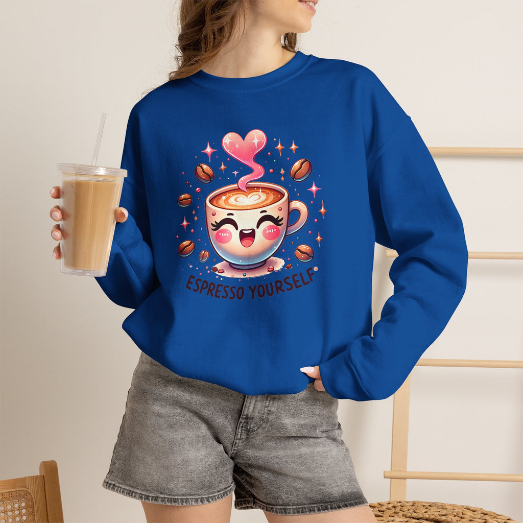 Espresso Yourself Cute Coffee Crewneck Sweatshirt