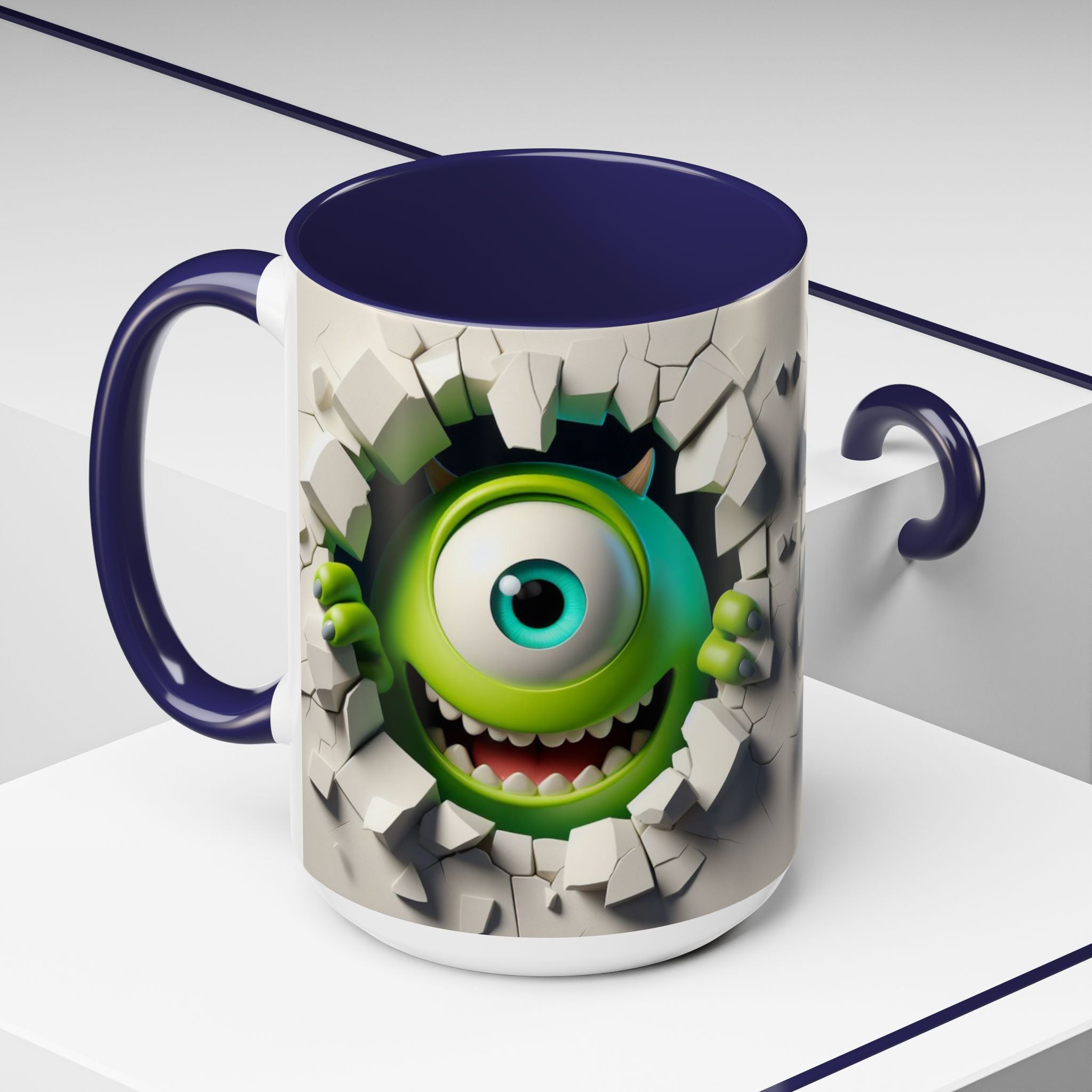 Monster's Inc Mike Peekaboo Coffee Mug – Cute One-Eyed Cartoon Accent Mug (11/15oz)