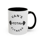 Van's Total Fitness Coffee Mug (11oz/15oz) — Gym Barbell Ceramic Mug