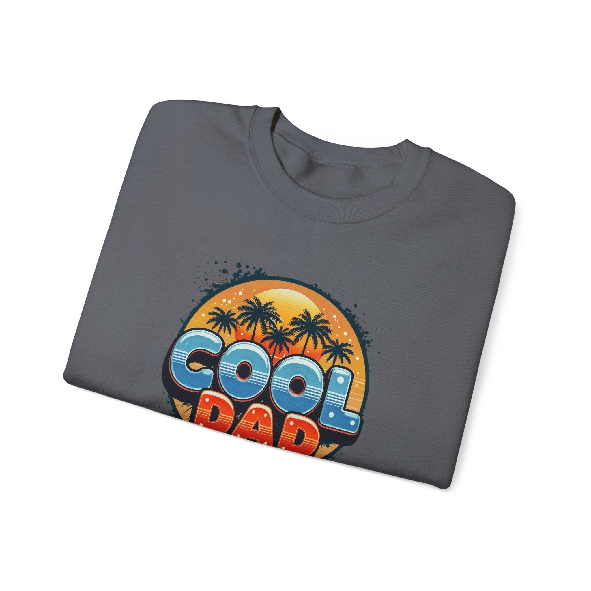 Cool Dad Crewneck Sweatshirt — Retro Sunshine Palm Beach Graphic
