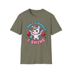 I Don’t Struggle I Shine Unicorn T-Shirt — Cute Rainbow Weightlifting Motivational Tee