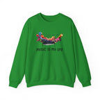 Music Is My Life Sweatshirt — Colorful Piano Graphic Crewneck