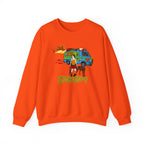 Scooby-Doom Mystery Machine Crewneck Sweatshirt — Vintage Cartoon Van & Characters