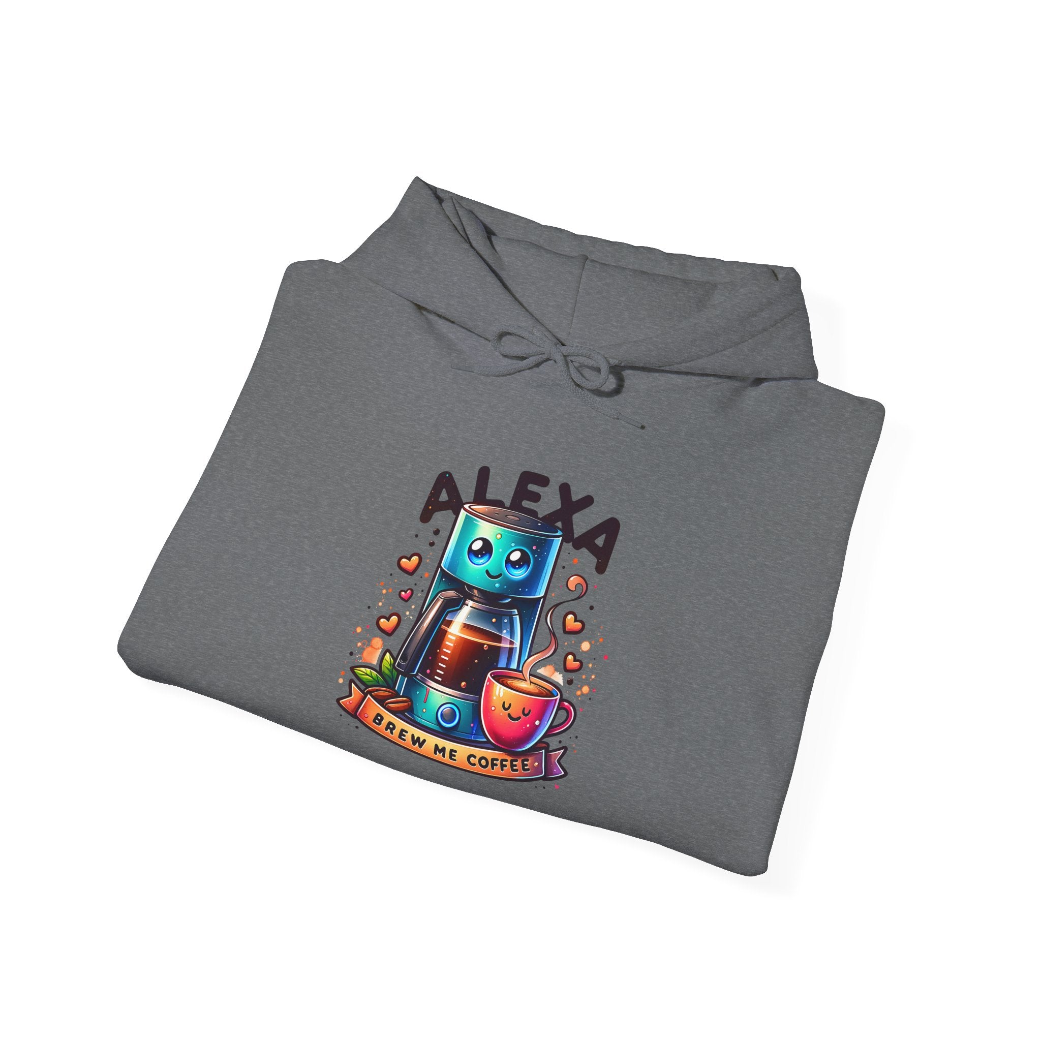 Alexa Coffee Maker Hoodie — Cute Coffee Maker with Coffee Illustration