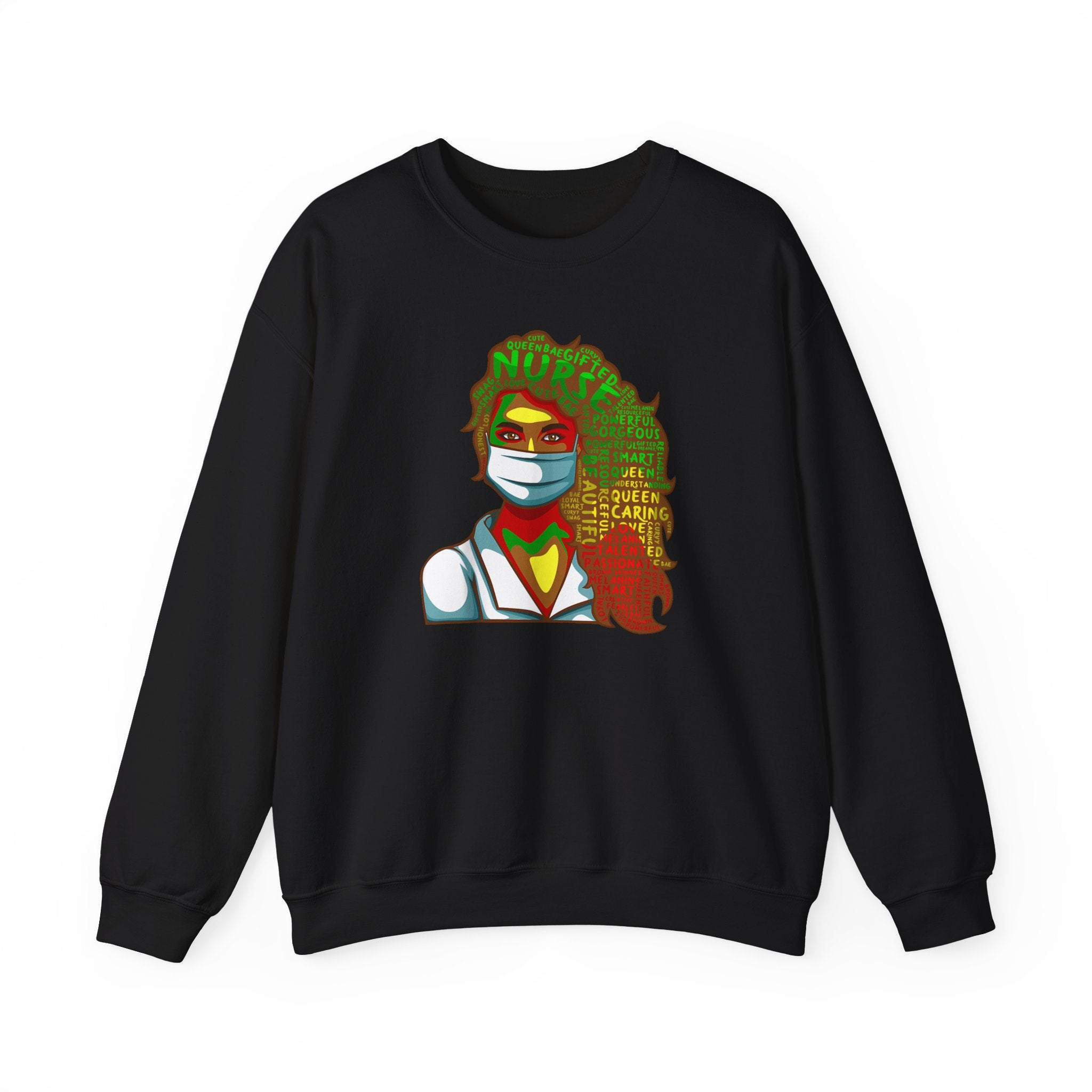 Nurse Hero Crewneck Sweatshirt — "Nurse: Queen of Care" Medical Tribute