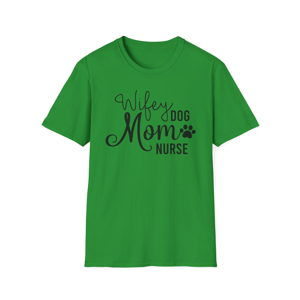 Wifey Dog Mom Nurse T-Shirt – Cute Paw Print Shirt for Nurses & Dog Lovers