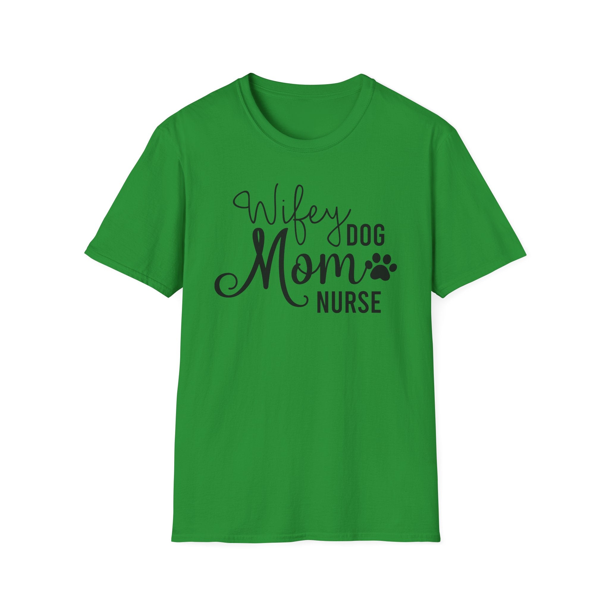 Wifey Dog Mom Nurse T-Shirt – Cute Paw Print Shirt for Nurses & Dog Lovers