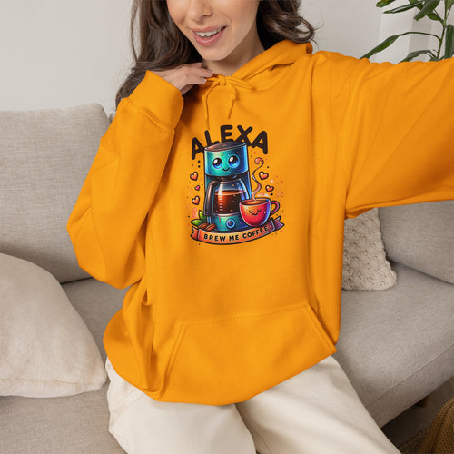 Alexa Coffee Maker Hoodie — Cute Coffee Maker with Coffee Illustration