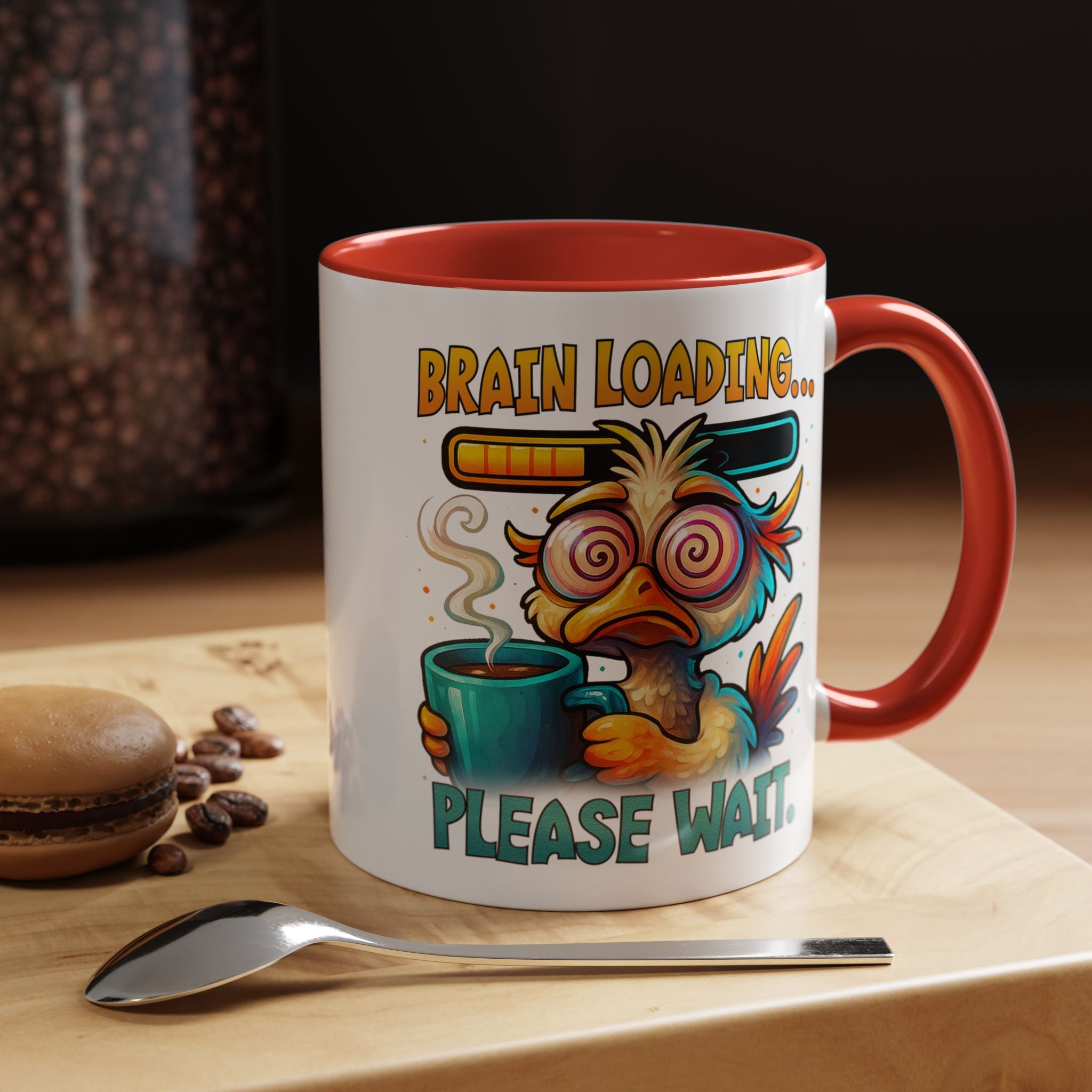 "Brain Loading... Please Wait" Funny Morning Mug for Coffee Lovers