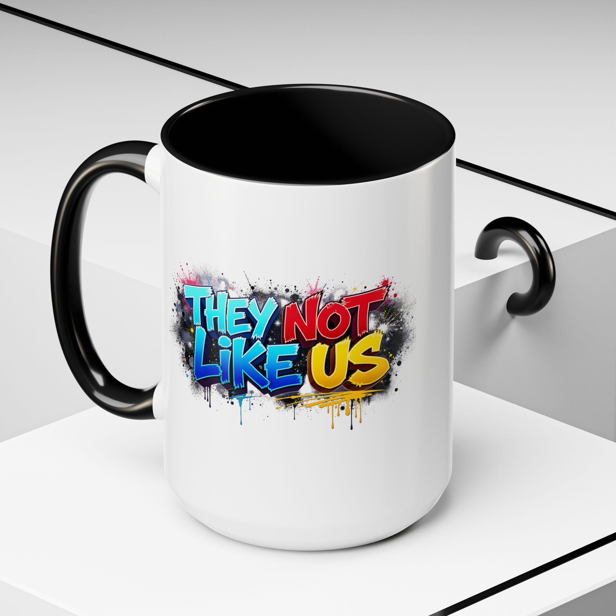 They Not Like Us Coffee Mug — Graffiti Accent Mug (11/15oz)