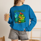 Sip Happens Sweatshirt — Funny Frog Coffee Crewneck