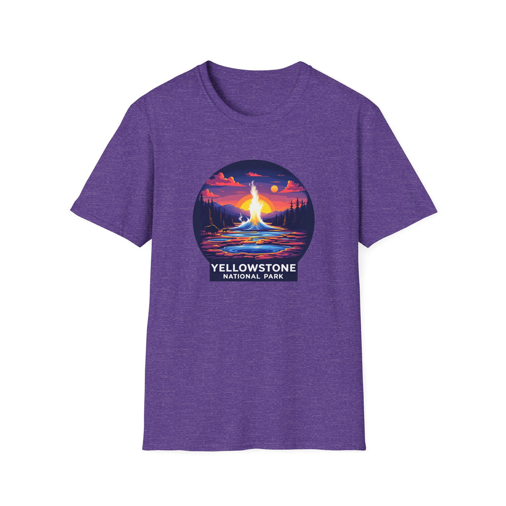 Yellowstone National Park Tee — Geyser Sunset Graphic T-Shirt