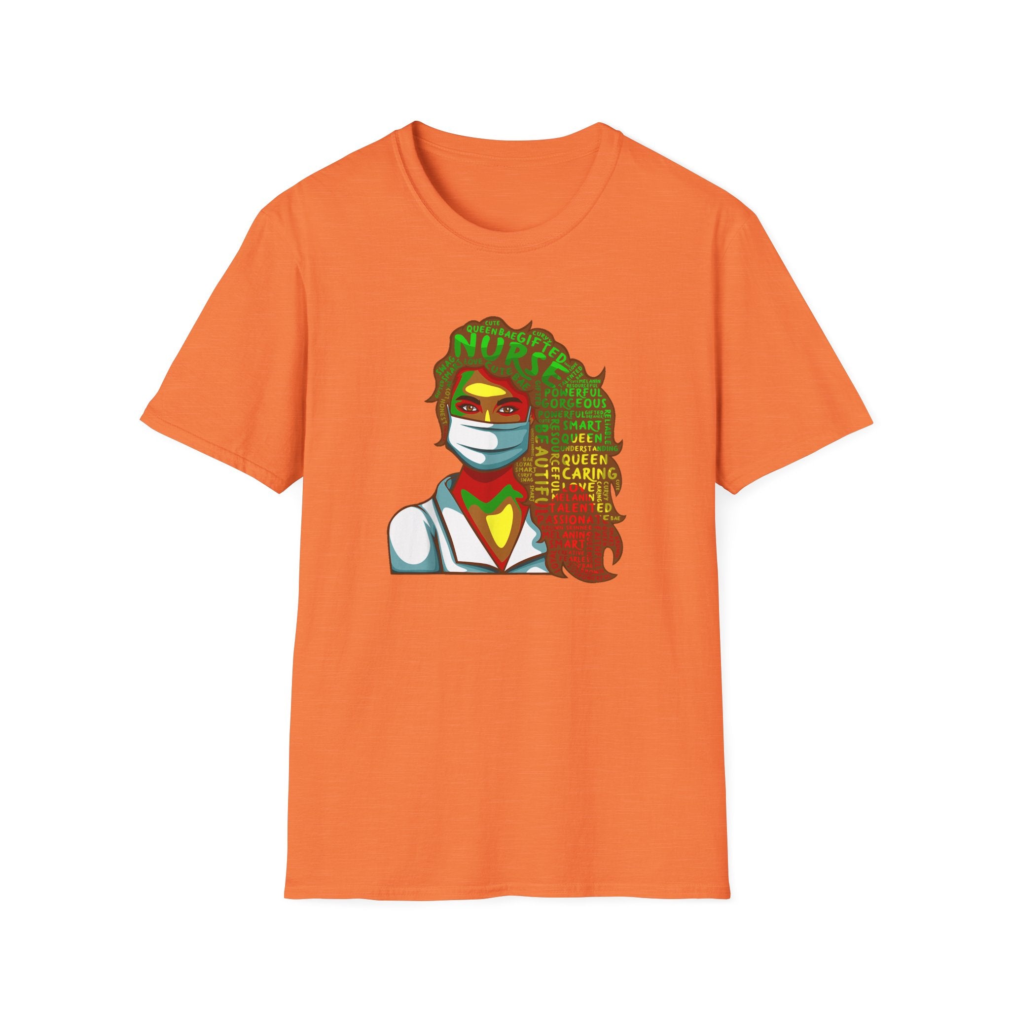 Nurse Queen Masked Portrait T-Shirt — Caring Hero Nurse Gift