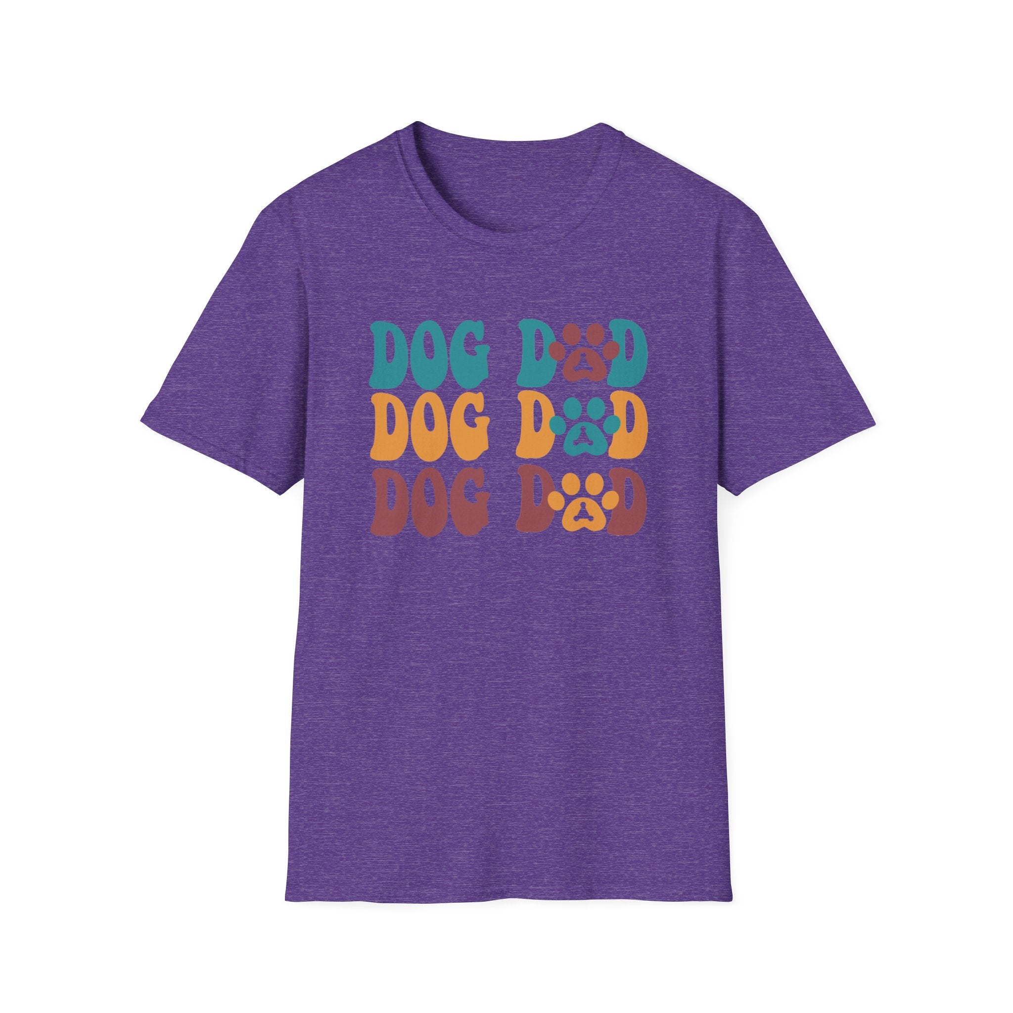 Dog Dad Retro Paw Graphic T-Shirt