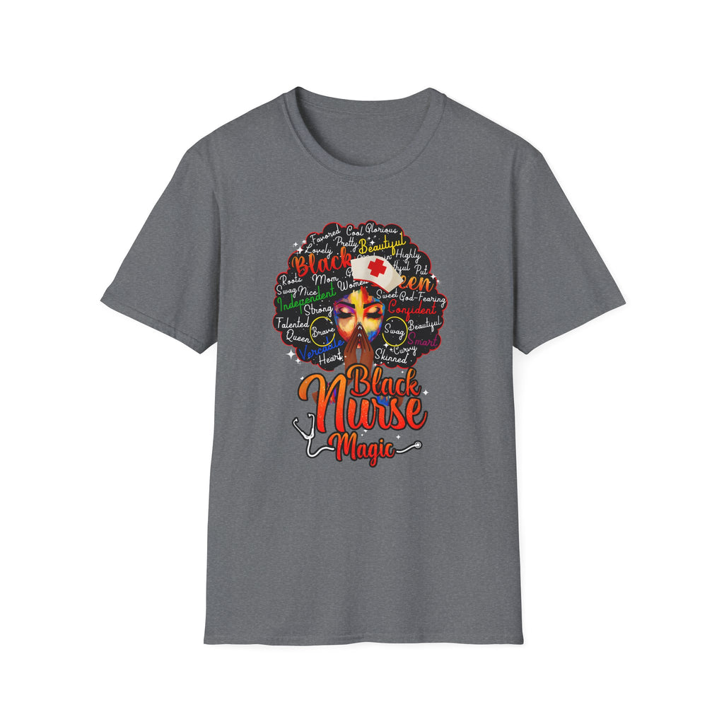 Black Nurse Magic T-Shirt – Nurse w/Black Afro Graphic Tee for Black Nurses