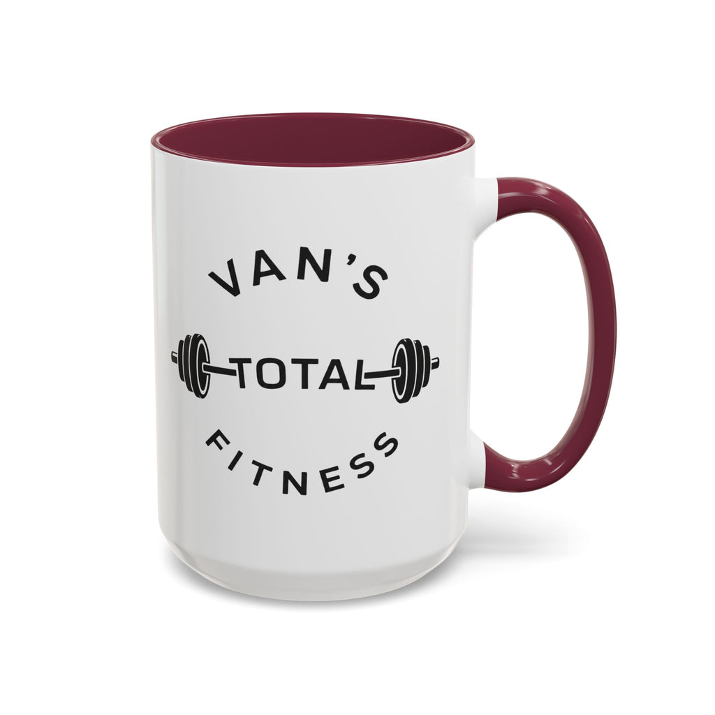 Van's Total Fitness Coffee Mug (11oz/15oz) — Gym Barbell Ceramic Mug