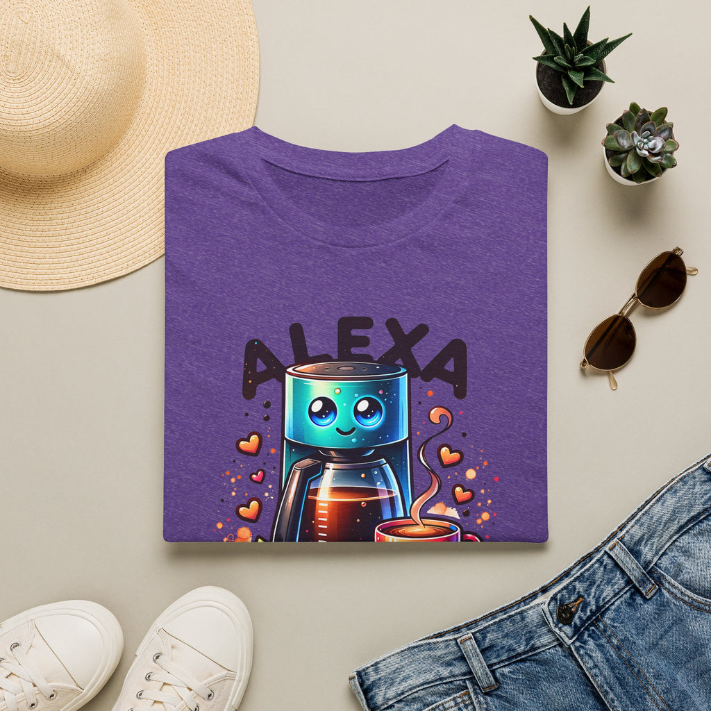 Alexa Coffee Robot T‑Shirt — Cute Brew Me Coffee Tee for Coffee Lovers