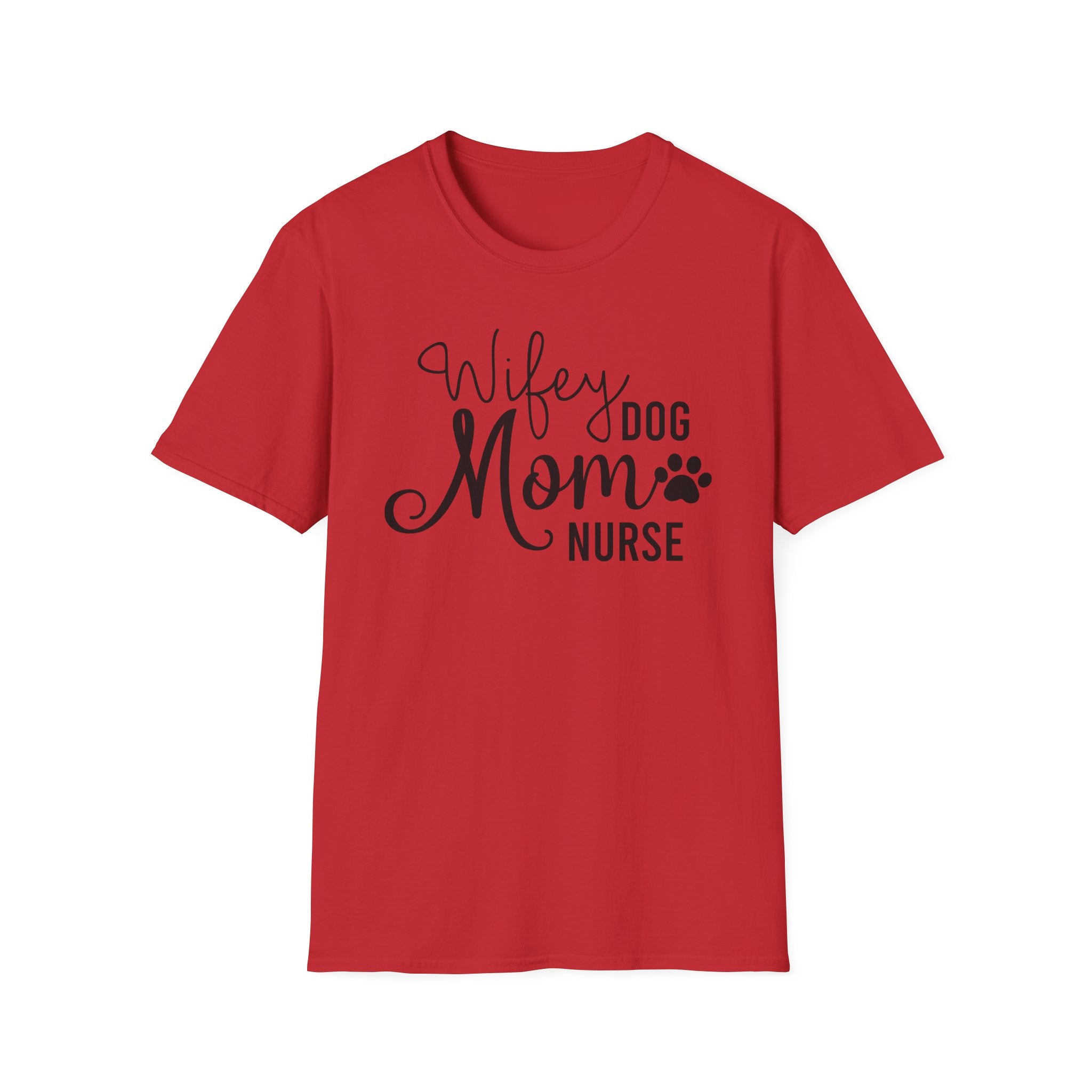 Wifey Dog Mom Nurse T-Shirt – Cute Paw Print Shirt for Nurses & Dog Lovers