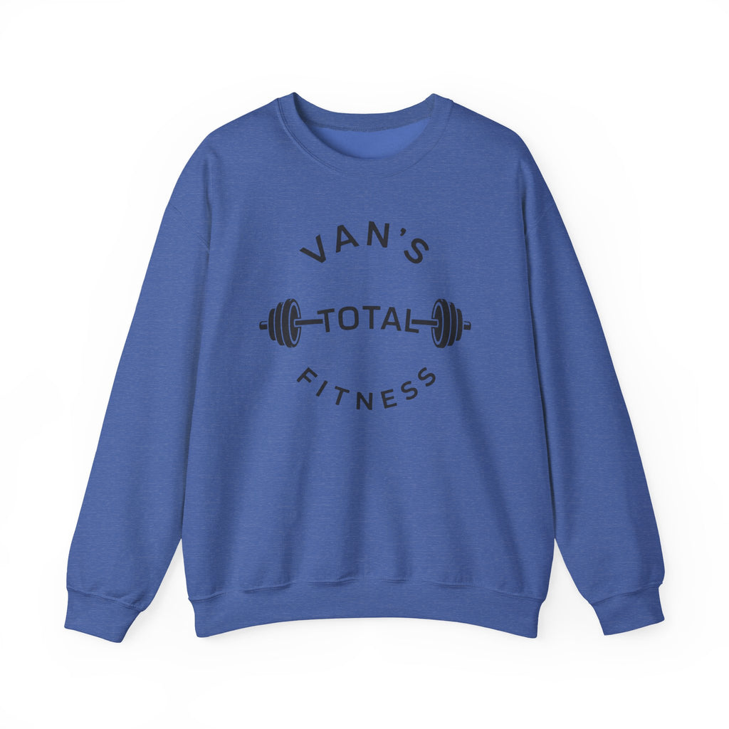 Fitness Crewneck Sweatshirt — "Van's Total Fitness" Barbell Logo