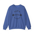 Fitness Crewneck Sweatshirt — "Van's Total Fitness" Barbell Logo