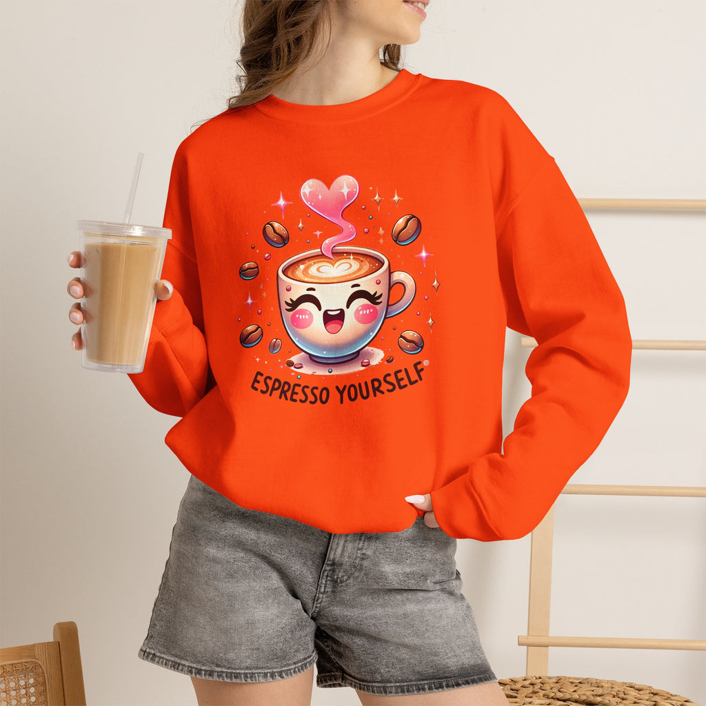 Espresso Yourself Cute Coffee Crewneck Sweatshirt