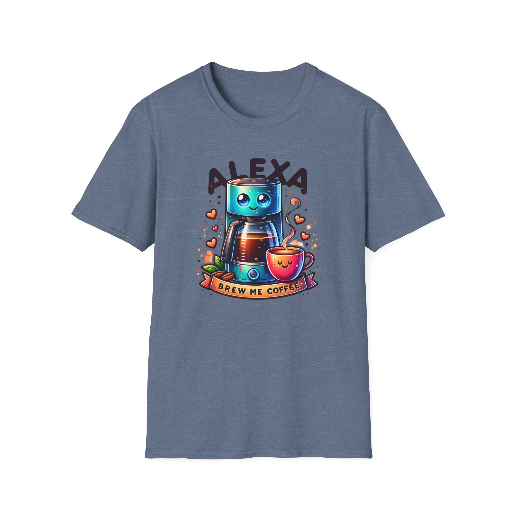 Alexa Coffee Robot T‑Shirt — Cute Brew Me Coffee Tee for Coffee Lovers