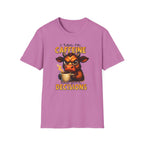 "I Run on Caffeine & Bad Decisions" Coffee Lover Tee — Caffeine Cow T-Shirt