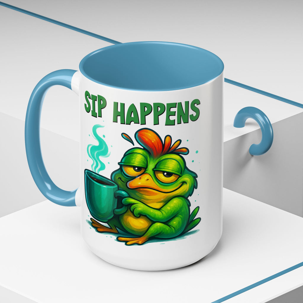 Sip Happens Coffee Mug — Funny Frog Coffee Cup (11/15oz)