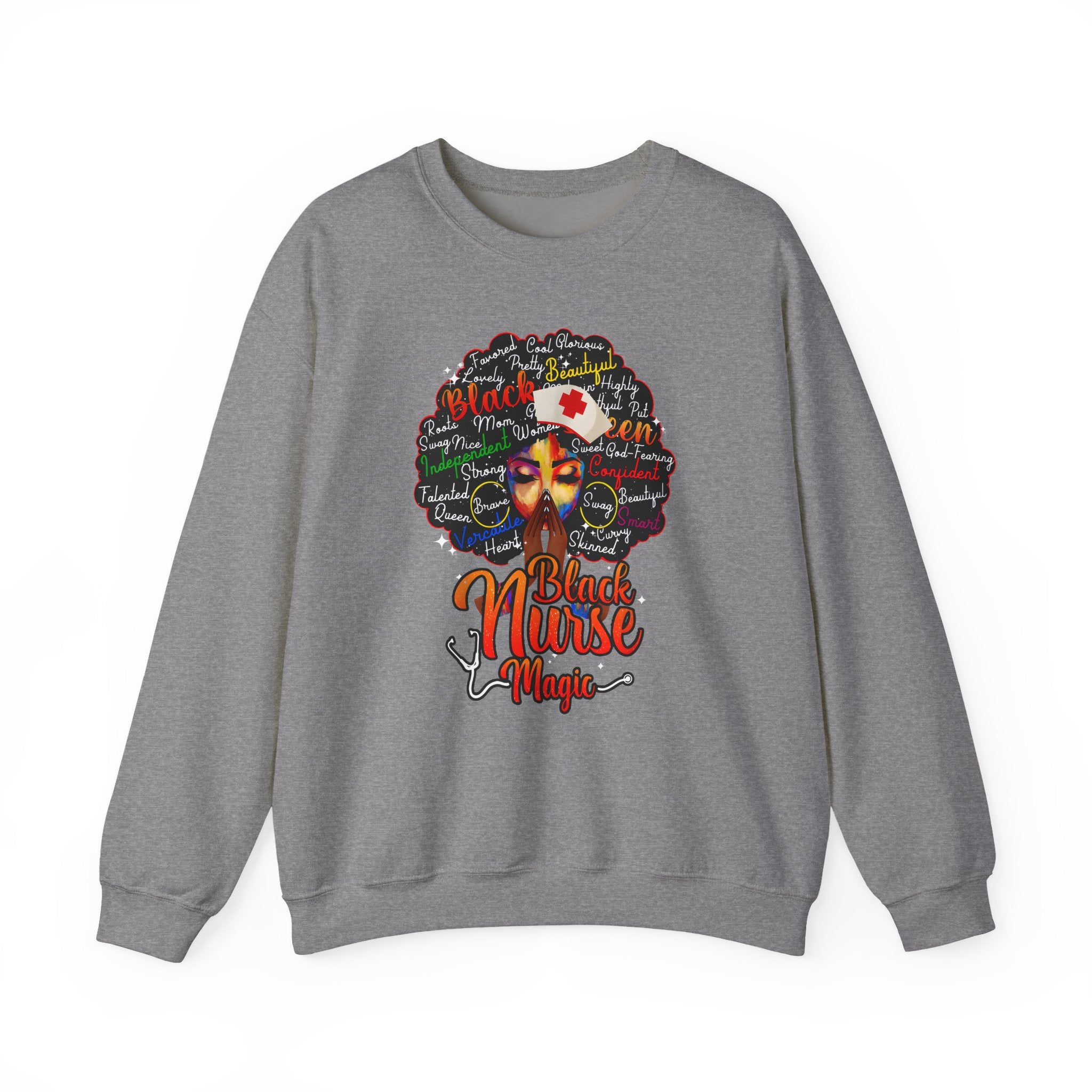 Black Nurse Magic Sweatshirt w/Black Afro