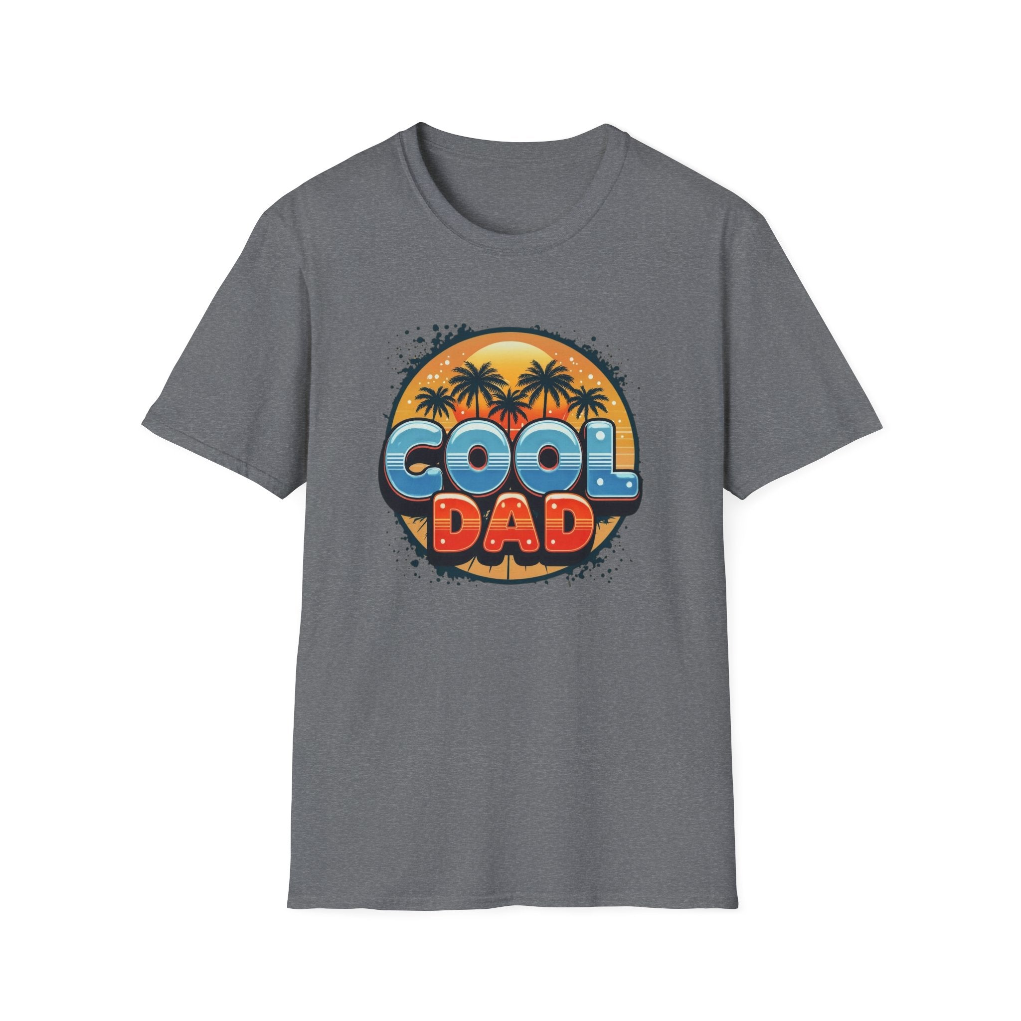 Cool Dad T-Shirt – Retro Sunset Palm Fathers Tee