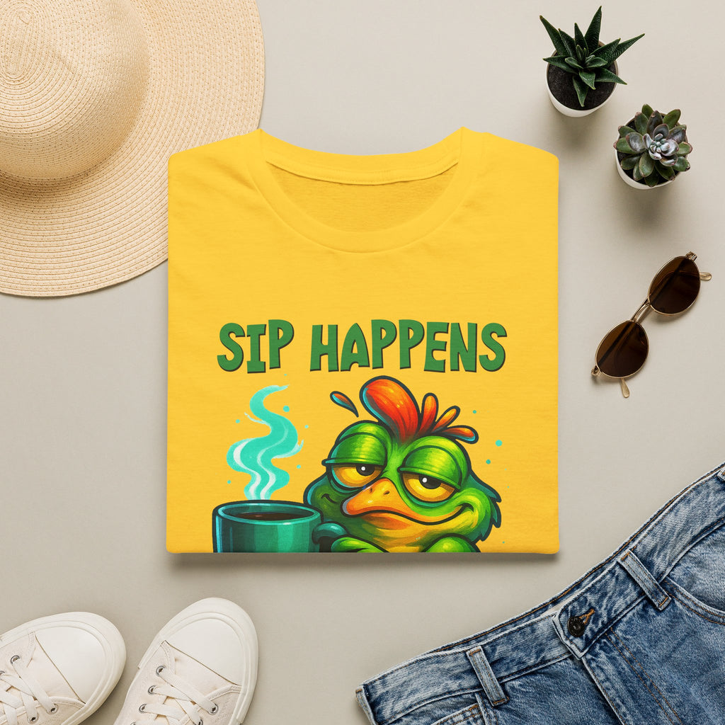 Sip Happens Frog T-Shirt — Funny Coffee Lover Tee