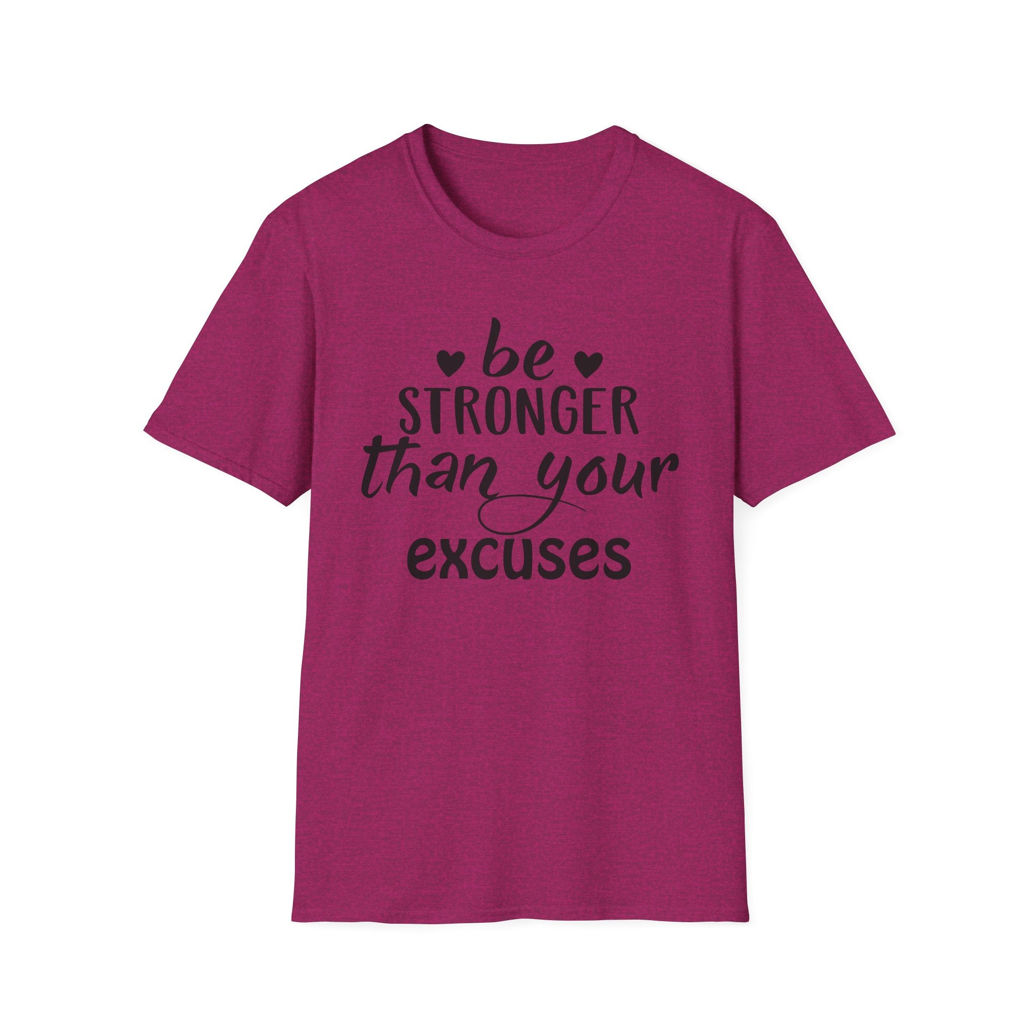 "Be Stronger Than Your Excuses" Inspirational Gym Tee - Motivational T-Shirt