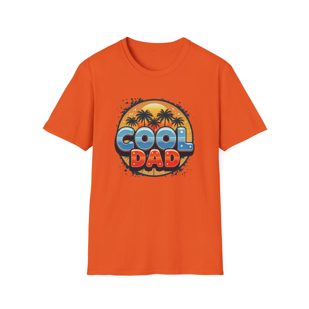 Cool Dad T-Shirt – Retro Sunset Palm Fathers Tee