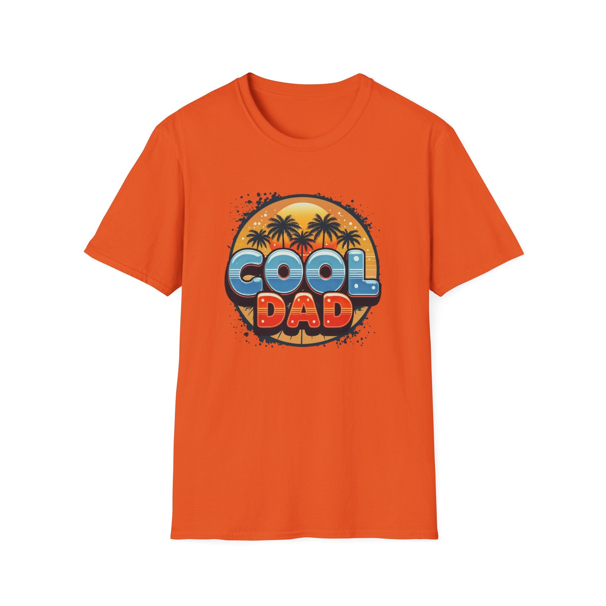 Cool Dad T-Shirt – Retro Sunset Palm Fathers Tee