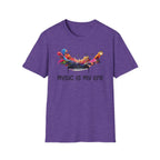 Music Is My Life T-Shirt — Colorful Piano Splash Graphic Tee