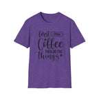 "First I Drink Coffee Then Do The Things" Casual Graphic Tee — Coffee T-Shirt