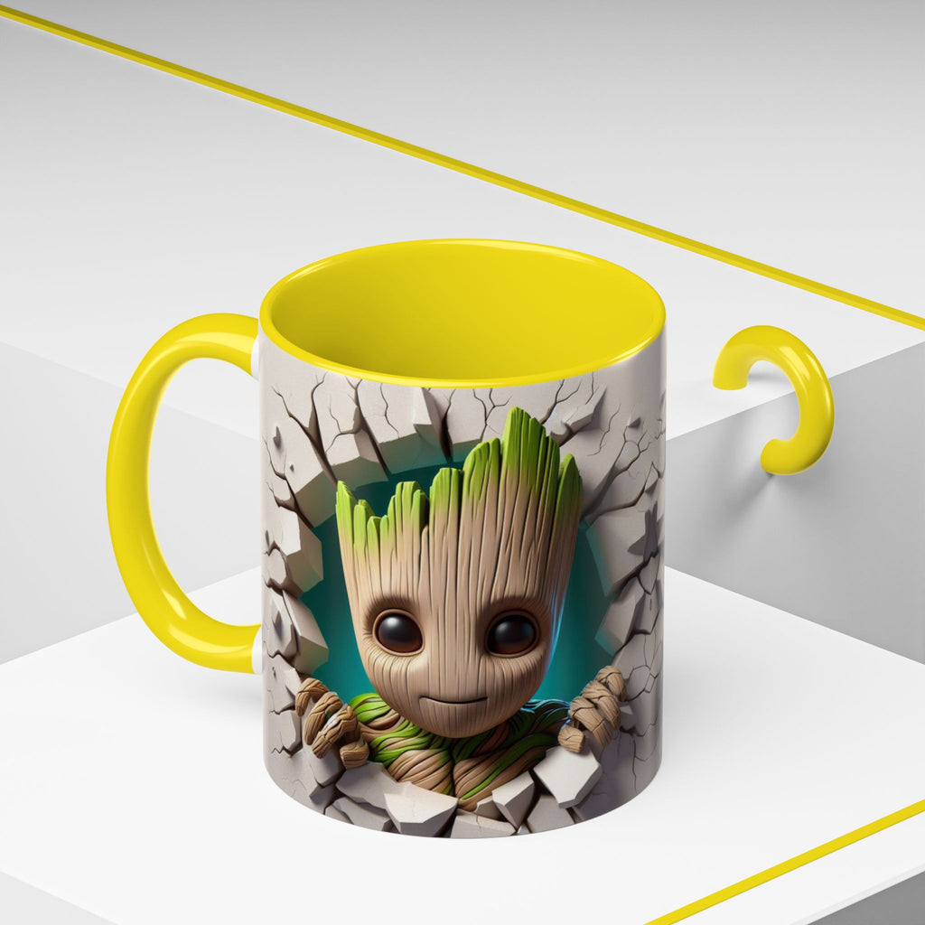 Baby Groot "Break Through" Accent Coffee Mug — Cute Guardians of the Galaxy Pop Art Gift (11/15 oz)