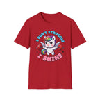 I Don’t Struggle I Shine Unicorn T-Shirt — Cute Rainbow Weightlifting Motivational Tee