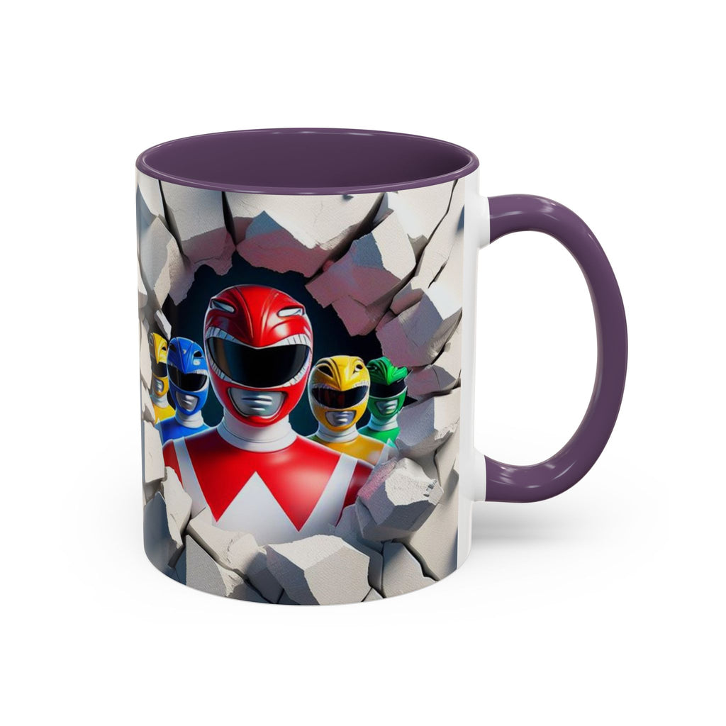 Power Rangers Coffee Mug — Retro Superhero Team Design (11/15 oz)