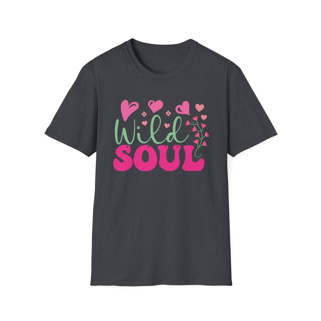 Wild Soul T-Shirt — Pink & Green Heart Graphic Tee