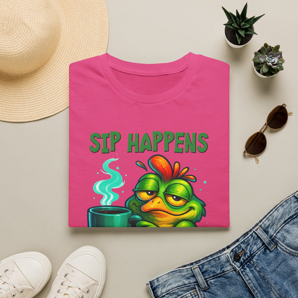 Sip Happens Frog T-Shirt — Funny Coffee Lover Tee