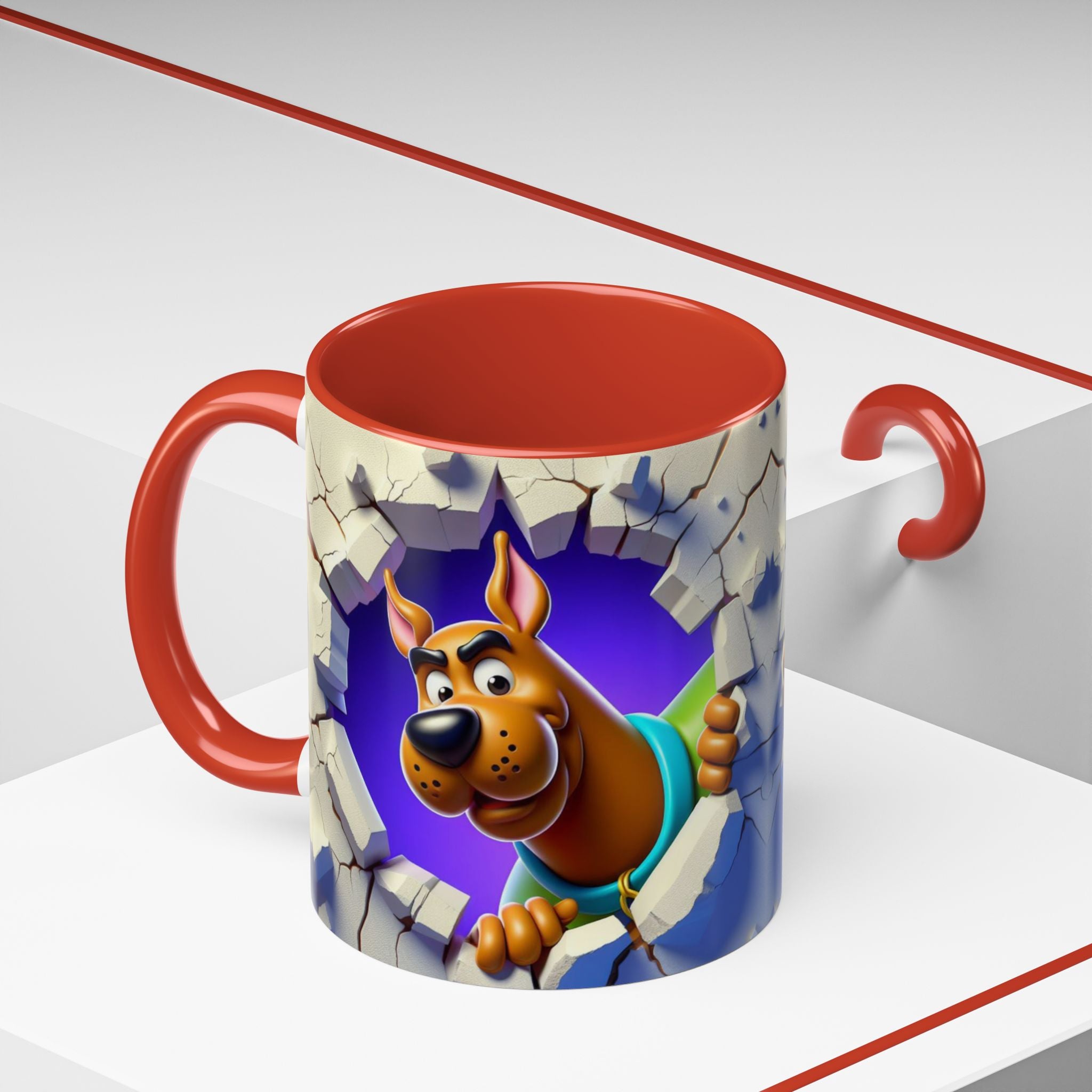 Scooby-Doo "Breaking Through" Accent Coffee Mug (11/15 oz)