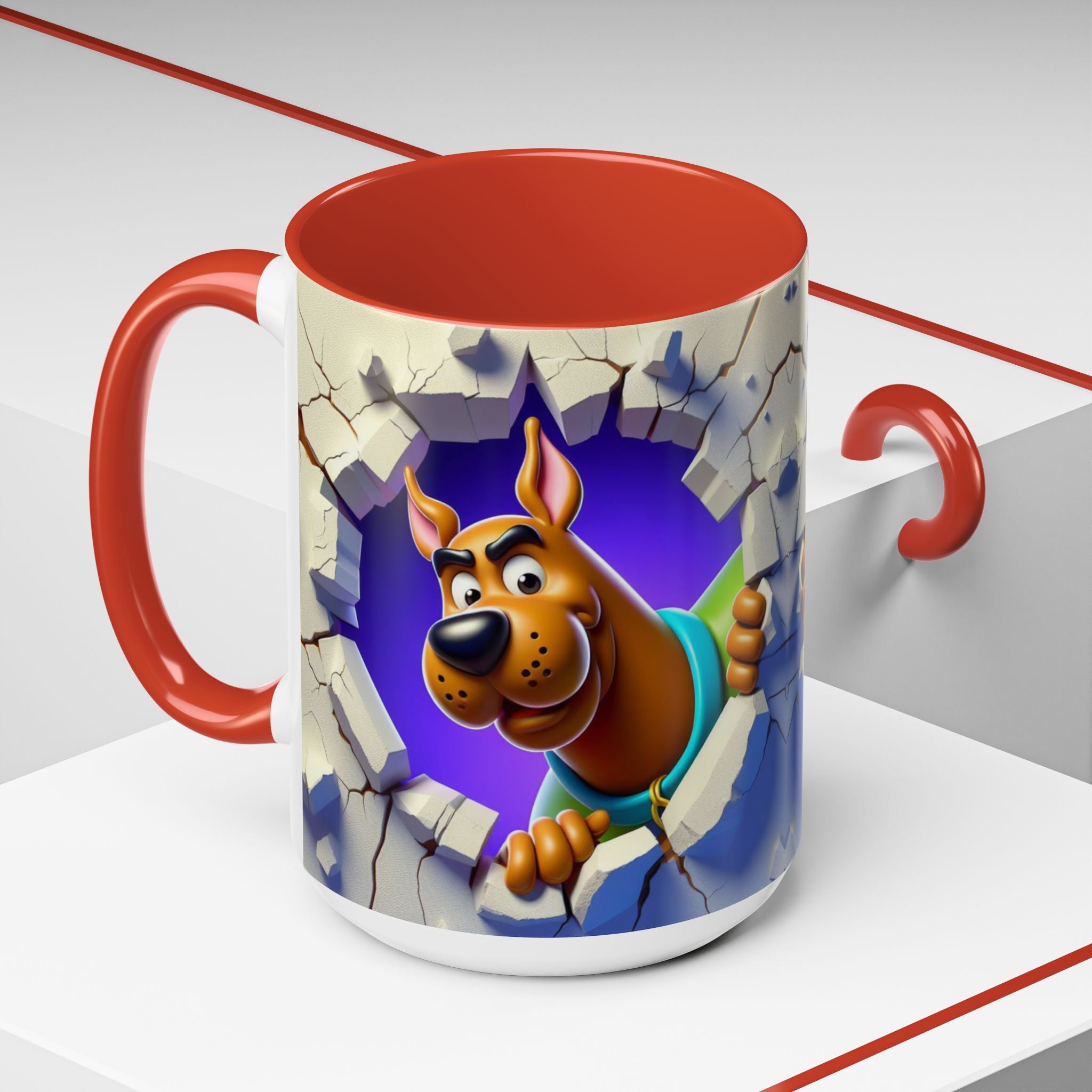 Scooby-Doo "Breaking Through" Accent Coffee Mug (11/15 oz)