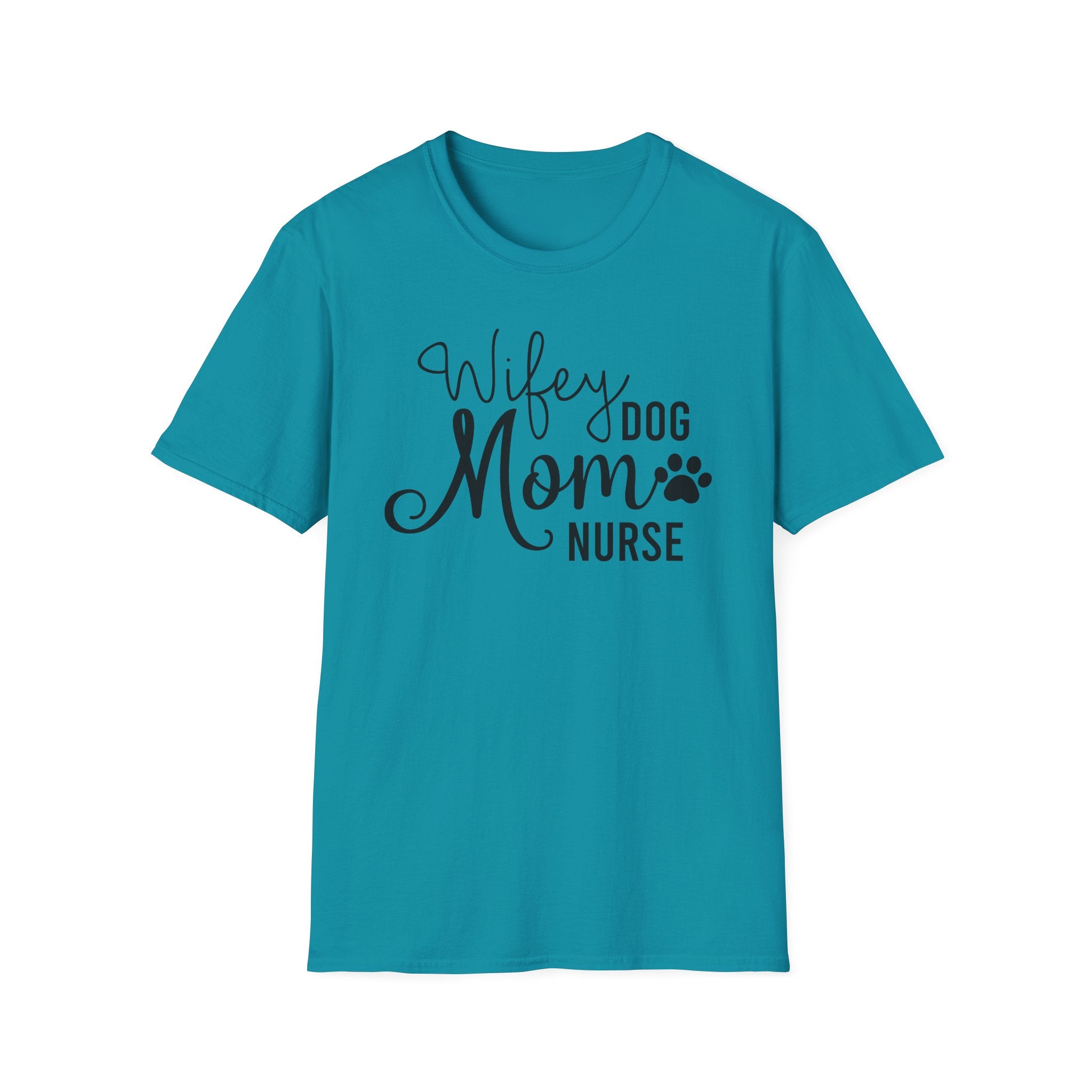 Wifey Dog Mom Nurse T-Shirt – Cute Paw Print Shirt for Nurses & Dog Lovers