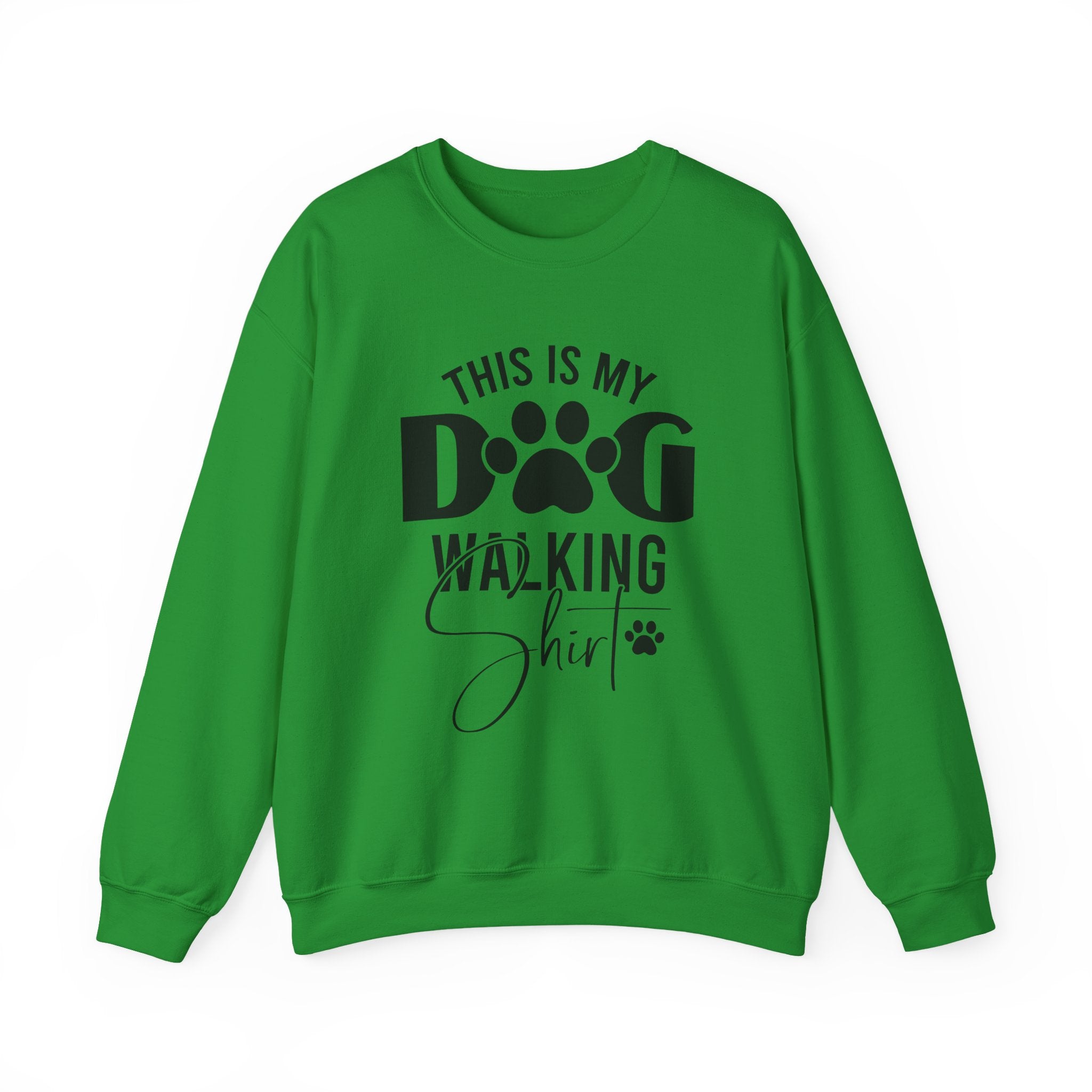 Dog Walking Sweatshirt — "This Is My Dog Walking Shirt" Cozy Crewneck for Pet Owners