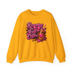 "Running On Iced Coffee" Graphic Cozy Coffee Lover — Pullover Crewneck Sweatshirt