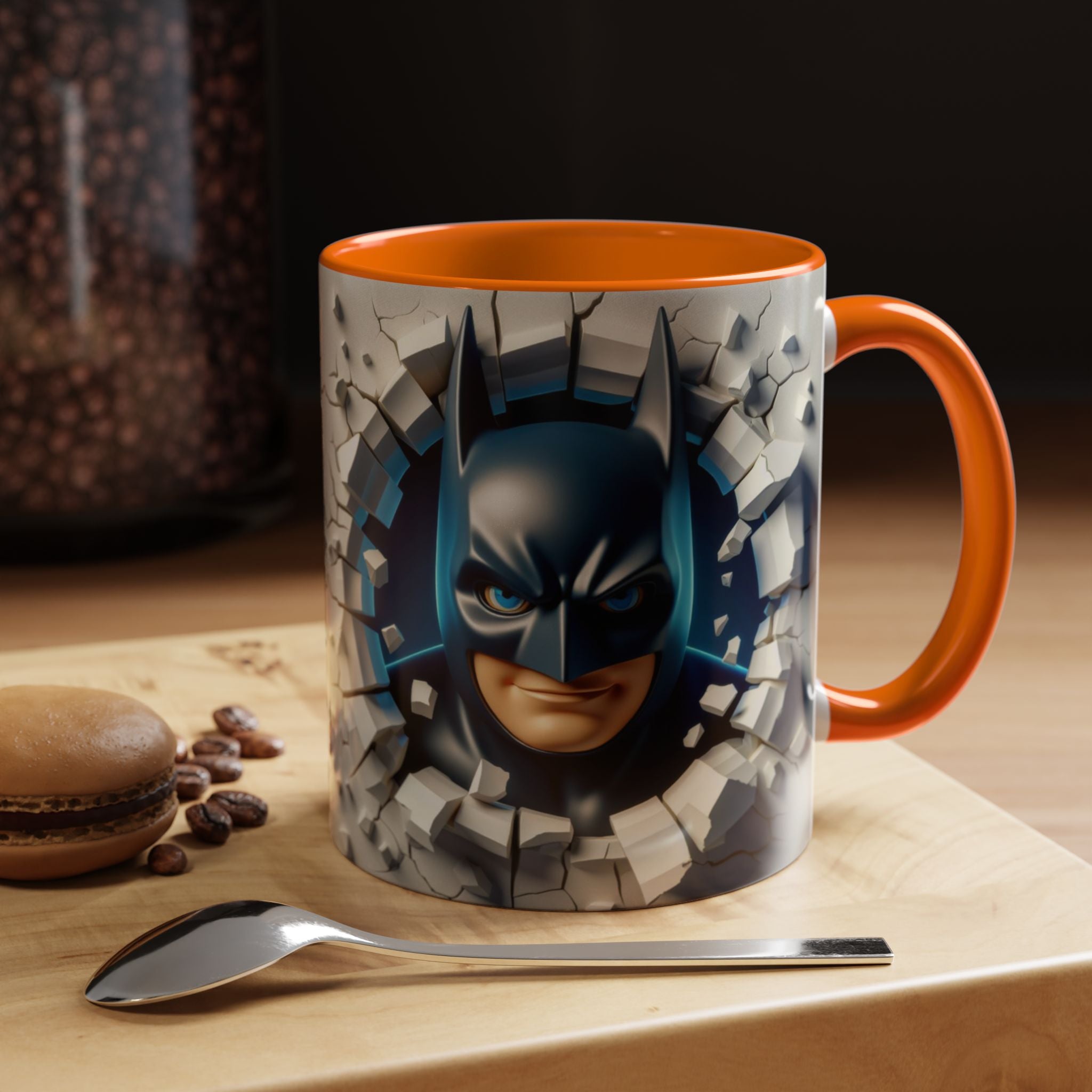 Batman "Break Through" Accent Mug — Superhero Coffee Cup (11/15oz)