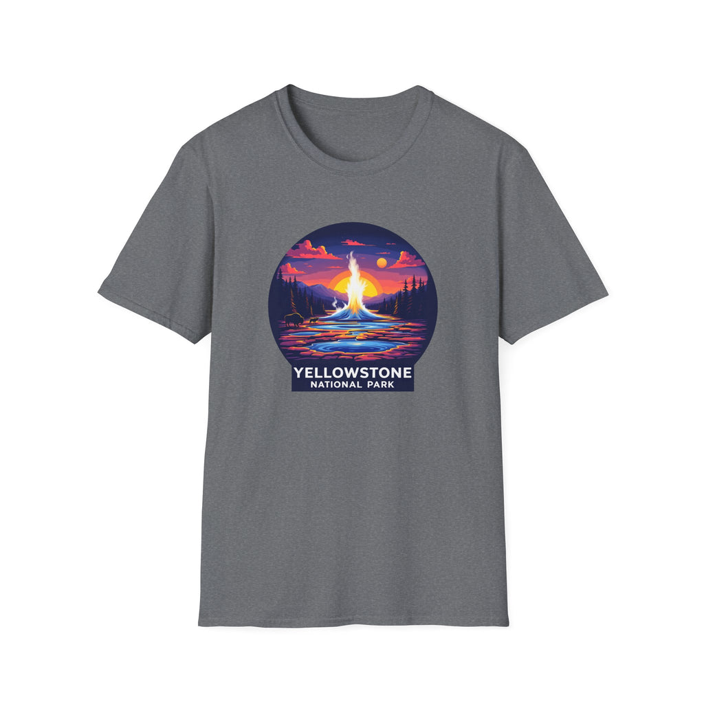 Yellowstone National Park Tee — Geyser Sunset Graphic T-Shirt